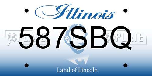 587SBQ Illinois License Plate