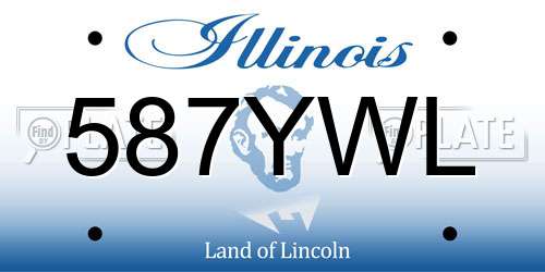 587YWL Illinois License Plate