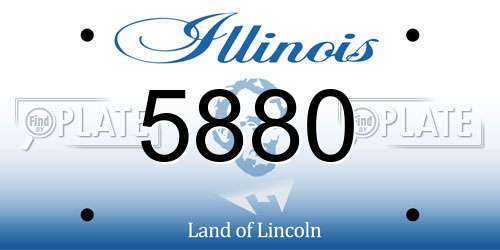 5880 Illinois License Plate