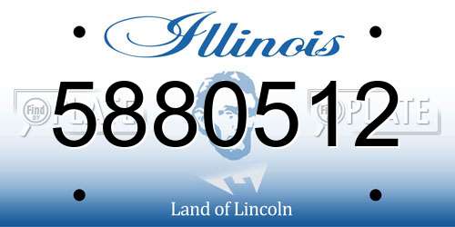 5880512 Illinois License Plate