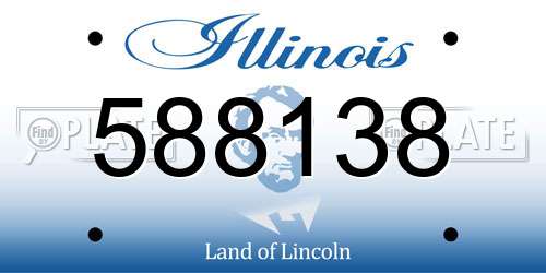 588138 Illinois License Plate