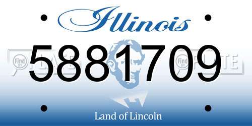 5881709 Illinois License Plate