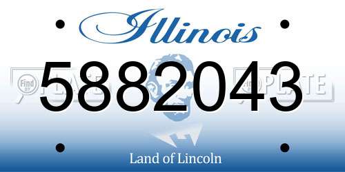 5882043 Illinois License Plate