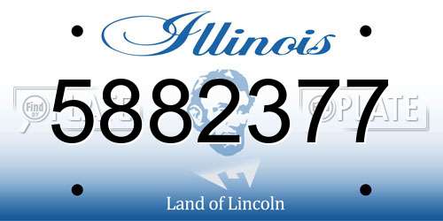 5882377 Illinois License Plate