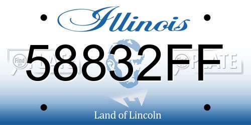 58832FF Illinois License Plate