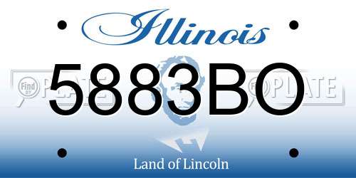 5883BO Illinois License Plate