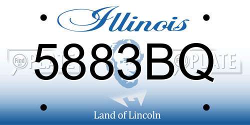 5883BQ Illinois License Plate