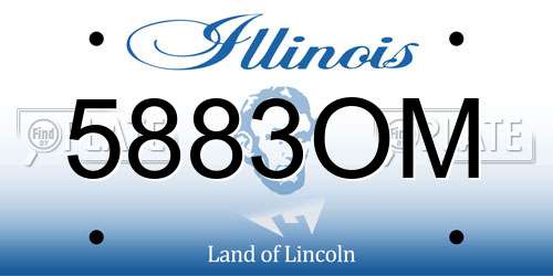 5883OM Illinois License Plate