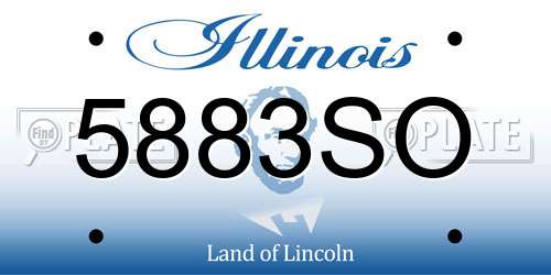 5883SO Illinois License Plate