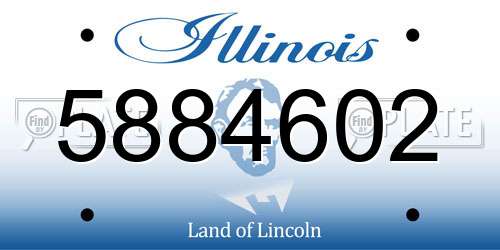 5884602 Illinois License Plate