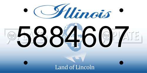 5884607 Illinois License Plate