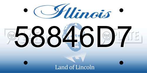 58846D7 Illinois License Plate