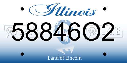 58846O2 Illinois License Plate