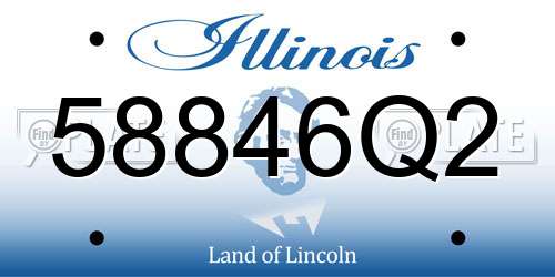 58846Q2 Illinois License Plate