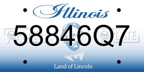 58846Q7 Illinois License Plate