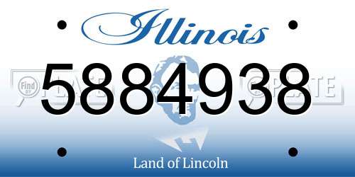 5884938 Illinois License Plate