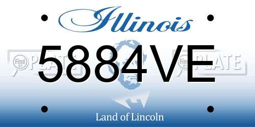 5884VE Illinois License Plate
