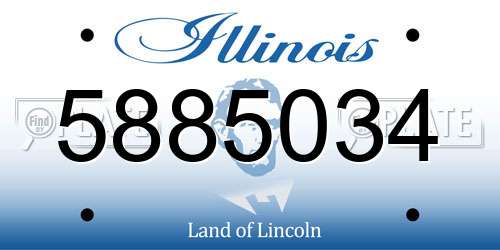 5885034 Illinois License Plate