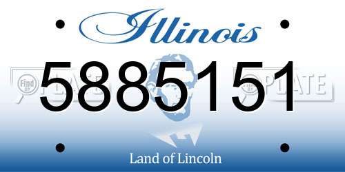 5885151 Illinois License Plate