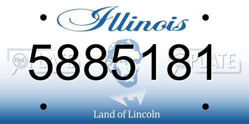 5885181 Illinois License Plate
