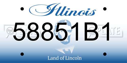 58851B1 Illinois License Plate