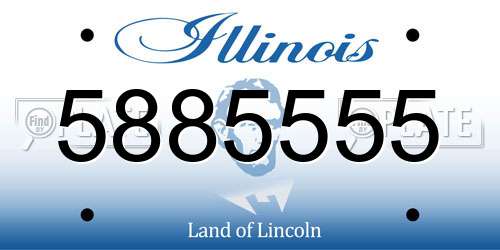 5885555 Illinois License Plate