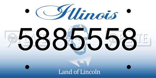 5885558 Illinois License Plate