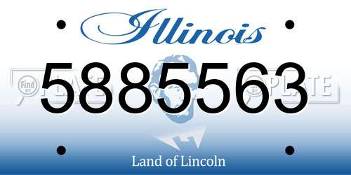 5885563 Illinois License Plate