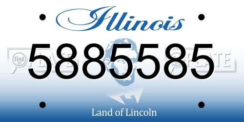 5885585 Illinois License Plate