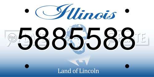 5885588 Illinois License Plate