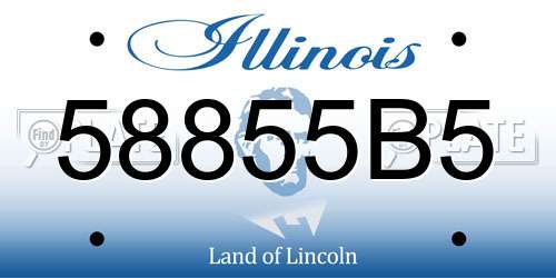 58855B5 Illinois License Plate