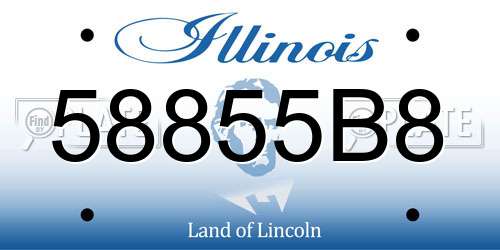 58855B8 Illinois License Plate