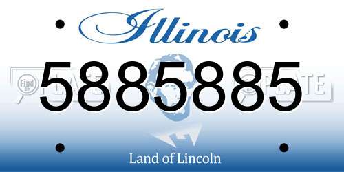 5885885 Illinois License Plate