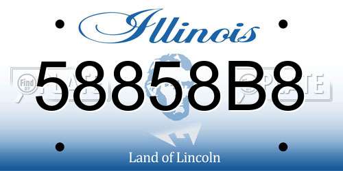 58858B8 Illinois License Plate