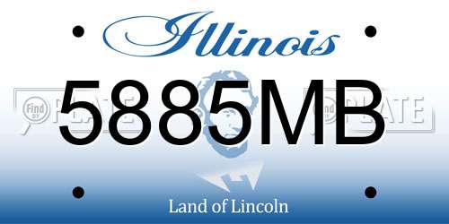 5885MB Illinois License Plate
