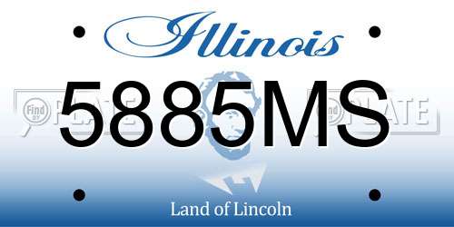 5885MS Illinois License Plate