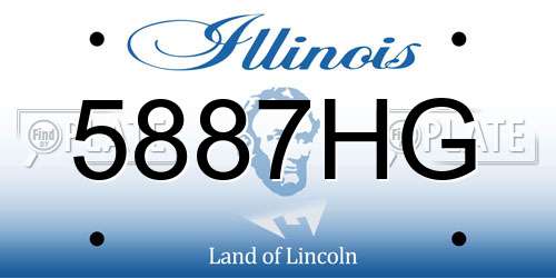 5887HG Illinois License Plate