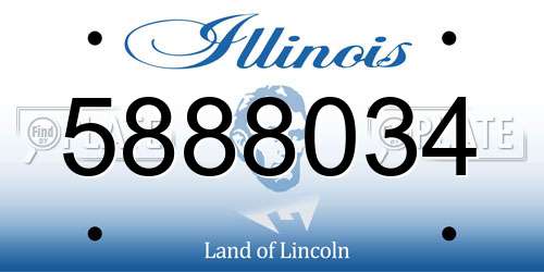 5888034 Illinois License Plate
