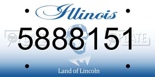 5888151 Illinois License Plate