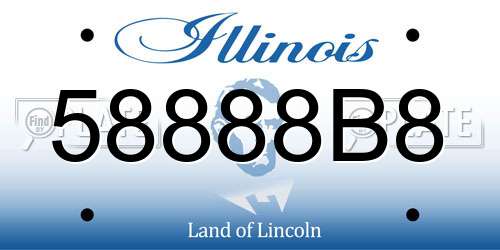 58888B8 Illinois License Plate