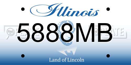 5888MB Illinois License Plate
