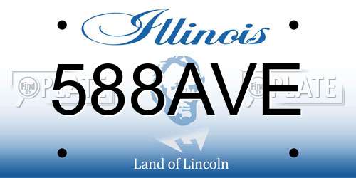588AVE Illinois License Plate