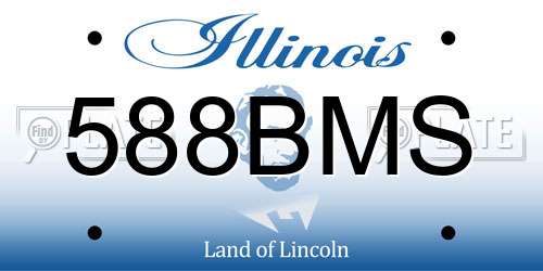 588BMS Illinois License Plate