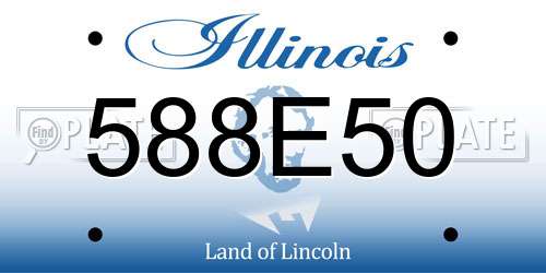 588E50 Illinois License Plate