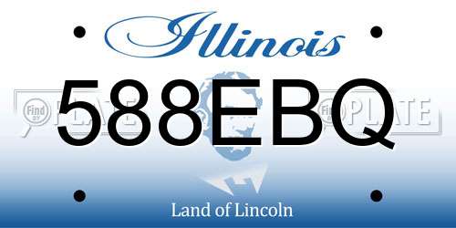 588EBQ Illinois License Plate