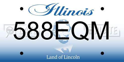 588EQM Illinois License Plate