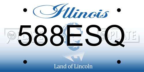 588ESQ Illinois License Plate