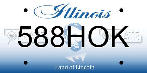 588HOK Illinois License Plate
