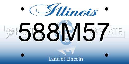 588M57 Illinois License Plate