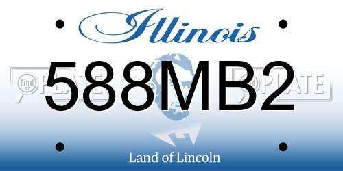 588MB2 Illinois License Plate